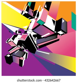 Geometric colorful design abstract background for poster
