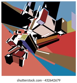 Geometric colorful design abstract background for poster
