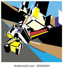 Geometric colorful design abstract background for poster
