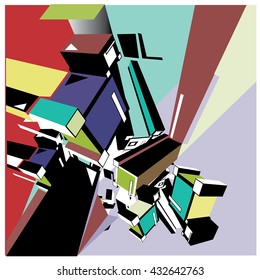 Geometric colorful design abstract background for poster
