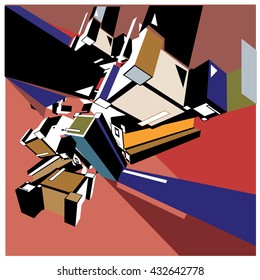 Geometric colorful design abstract background for poster
