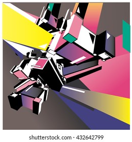 Geometric colorful design abstract background for poster
