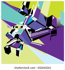 Geometric colorful design abstract background for poster
