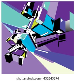 Geometric colorful design abstract background for poster
