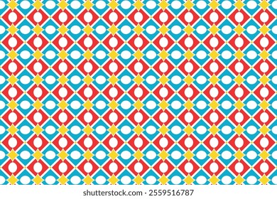 Geometric colorful diamond shape seamless pattern