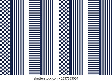 Geometric colorful dot and stripes pattern on white background. EPS10 Illustration. 