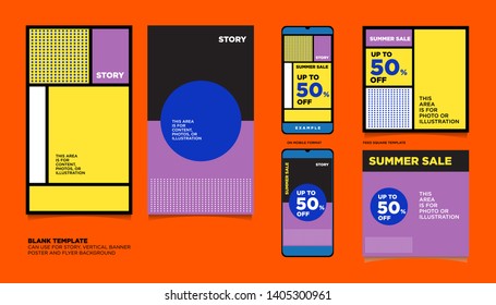 Geometric Colorful Flat Summer Sale 50% discount Background. The Template can use for, landing page, template, ui, web, homepage, poster, banner, flyer.
