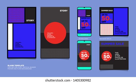 Geometric Colorful Flat Summer Sale 50% discount Background. The Template can use for, landing page, template, ui, web, homepage, poster, banner, flyer.

