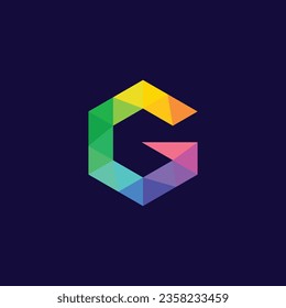 Geometric Colorful G logo design