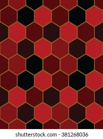 Geometric colorful  hexagon seamless pattern, vector
