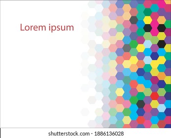 Fondo de formas hexagonales geométricas coloridas