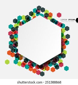 Geometric Colorful Hexagonal Shapes Background
