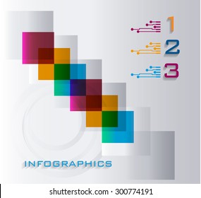 Geometric colorful Modern Design / can be used for infographics. Vector infograph illustration.