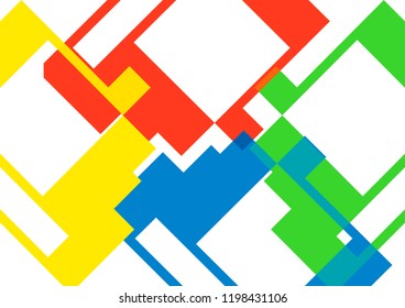 geometric colorful on white background, Abstract Graphic Design, Vector illustrator.