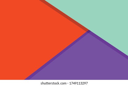 Geometric colorful paper background template. Abstract modern color backdrop with shadows. Vector illustration with empty space for text or object.