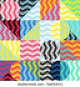Geometric colorful pattern. Decorative ornament of geometric shapes. Colorful background