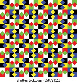 geometric colorful pattern of rhombuses