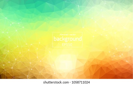 Geometric colorful Polygonal background molecule and communication. Connected lines with dots. Minimalism background. Concept of the science, chemistry, biology, medicine, technology.
