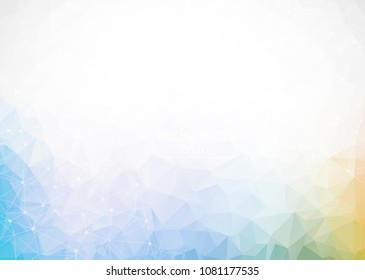 Geometric colorful Polygonal background molecule and communication. Connected lines with dots. Minimalism background. Concept of the science, chemistry, biology, medicine, technology.