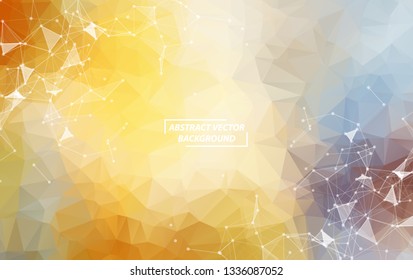 Geometric Colorful Polygonal background molecule and communication. Connected lines with dots. Minimalism background. Concept of the science, chemistry, biology, medicine, technology.