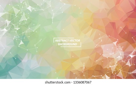 Geometric Colorful Polygonal background molecule and communication. Connected lines with dots. Minimalism background. Concept of the science, chemistry, biology, medicine, technology.