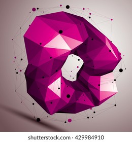 Geometric colorful polygonal structure, modern science and technology element. Architectural modeling.