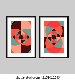 Geometric and colorful poster templates.