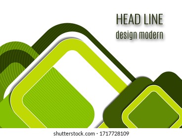 Geometric colorful rounded squares. Modern abstract background for corporate design. Vector illustration