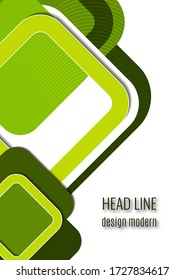Geometric colorful rounded squares. Modern abstract background for corporate design. Vector illustration