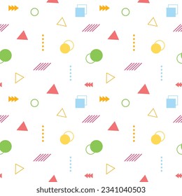 Geometric colorful seamless pattern background for wrapping, wallpaper, poster