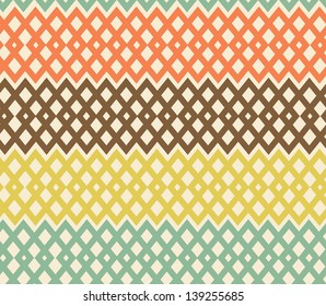 Geometric colorful seamless pattern. Netting structure. Abstract tiles background