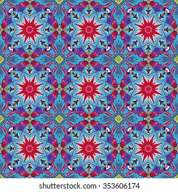 Geometric colorful seamless patterns set. Vector repeating texture, line art. Abstract background.