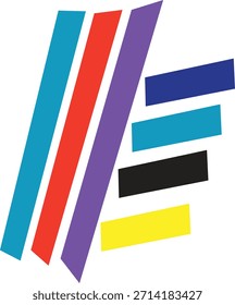 Geometric Colorful Shape Vector logo with Center – Abstract Symmetric Design.