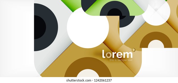 Geometric colorful shapes composition abstract background. Minimal dynamic design. Trendy abstract layout template for business or technology presentation or web brochure cover, wallpaper. Vector