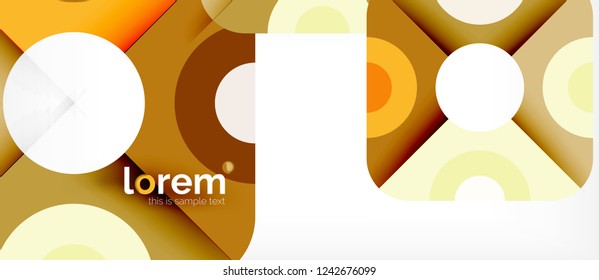 Geometric colorful shapes composition abstract background. Minimal dynamic design. Trendy abstract layout template for business or technology presentation or web brochure cover, wallpaper. Vector