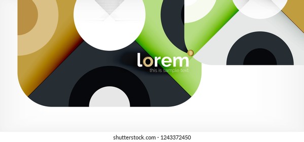 Geometric colorful shapes composition abstract background. Minimal dynamic design. Trendy abstract layout template for business or technology presentation or web brochure cover, wallpaper. Vector