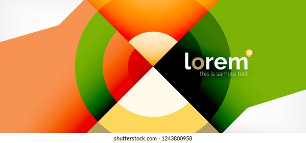 Composición de formas geométricas coloridas composición fondo abstracto. Diseño dinámico mínimo. Plantilla de diseño abstracto de moda para presentación de negocios o tecnología o portada de folletos web, fondo de pantalla. Vector