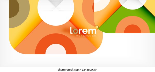 Geometric colorful shapes composition abstract background. Minimal dynamic design. Trendy abstract layout template for business or technology presentation or web brochure cover, wallpaper. Vector