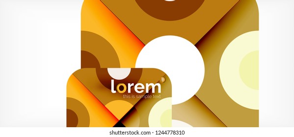 Geometric colorful shapes composition abstract background. Minimal dynamic design. Trendy abstract layout template for business or technology presentation or web brochure cover, wallpaper. Vector