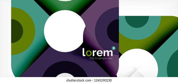 Composición de formas geométricas coloridas composición fondo abstracto. Diseño dinámico mínimo. Plantilla de diseño abstracto de moda para presentación de negocios o tecnología o portada de folletos web, fondo de pantalla. Vector