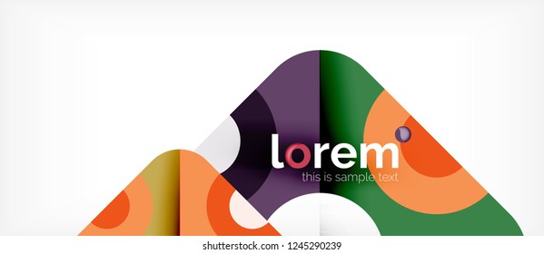 Geometric colorful shapes composition abstract background. Minimal dynamic design. Trendy abstract layout template for business or technology presentation or web brochure cover, wallpaper. Vector