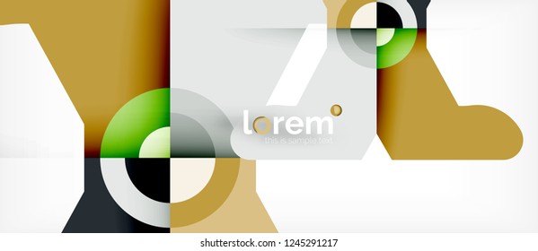 Composición de formas geométricas coloridas composición fondo abstracto. Diseño dinámico mínimo. Plantilla de diseño abstracto de moda para presentación de negocios o tecnología o portada de folletos web, fondo de pantalla. Vector