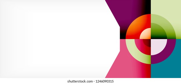 Composición de formas geométricas coloridas composición fondo abstracto. Diseño dinámico mínimo. Plantilla de diseño abstracto de moda para presentación de negocios o tecnología o portada de folletos web, fondo de pantalla. Vector
