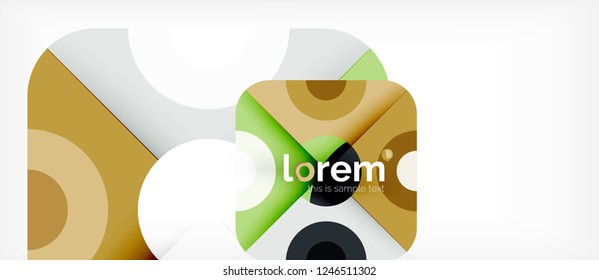 Composición de formas geométricas coloridas composición fondo abstracto. Diseño dinámico mínimo. Plantilla de diseño abstracto de moda para presentación de negocios o tecnología o portada de folletos web, fondo de pantalla. Vector