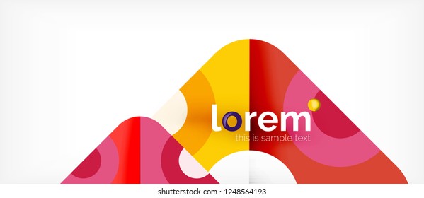 Geometric colorful shapes composition abstract background. Minimal dynamic design. Trendy abstract layout template for business or technology presentation or web brochure cover, wallpaper. Vector