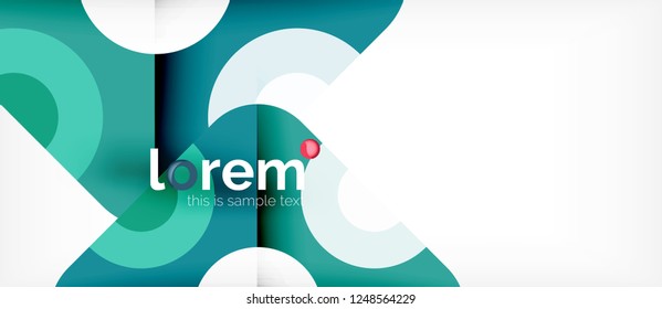 Geometric colorful shapes composition abstract background. Minimal dynamic design. Trendy abstract layout template for business or technology presentation or web brochure cover, wallpaper. Vector