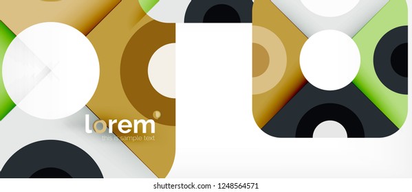 Geometric colorful shapes composition abstract background. Minimal dynamic design. Trendy abstract layout template for business or technology presentation or web brochure cover, wallpaper. Vector