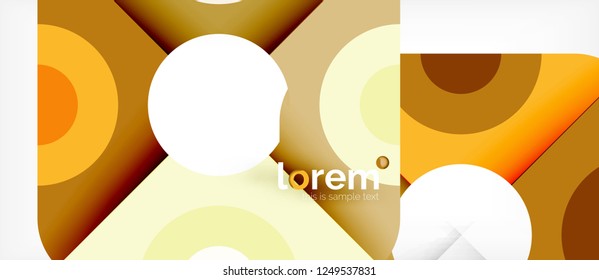 Geometric colorful shapes composition abstract background. Minimal dynamic design. Trendy abstract layout template for business or technology presentation or web brochure cover, wallpaper. Vector