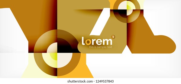 Geometric colorful shapes composition abstract background. Minimal dynamic design. Trendy abstract layout template for business or technology presentation or web brochure cover, wallpaper. Vector