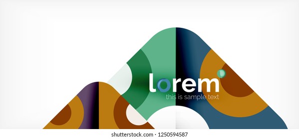 Geometric colorful shapes composition abstract background. Minimal dynamic design. Trendy abstract layout template for business or technology presentation or web brochure cover, wallpaper. Vector